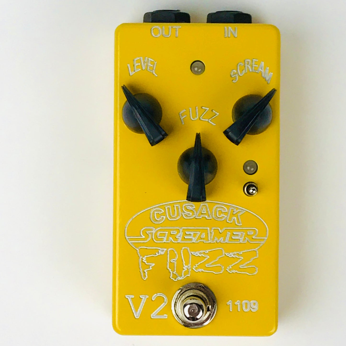 Cusack Music Screamer Fuzz V2, brand new old stock, etched graphics!