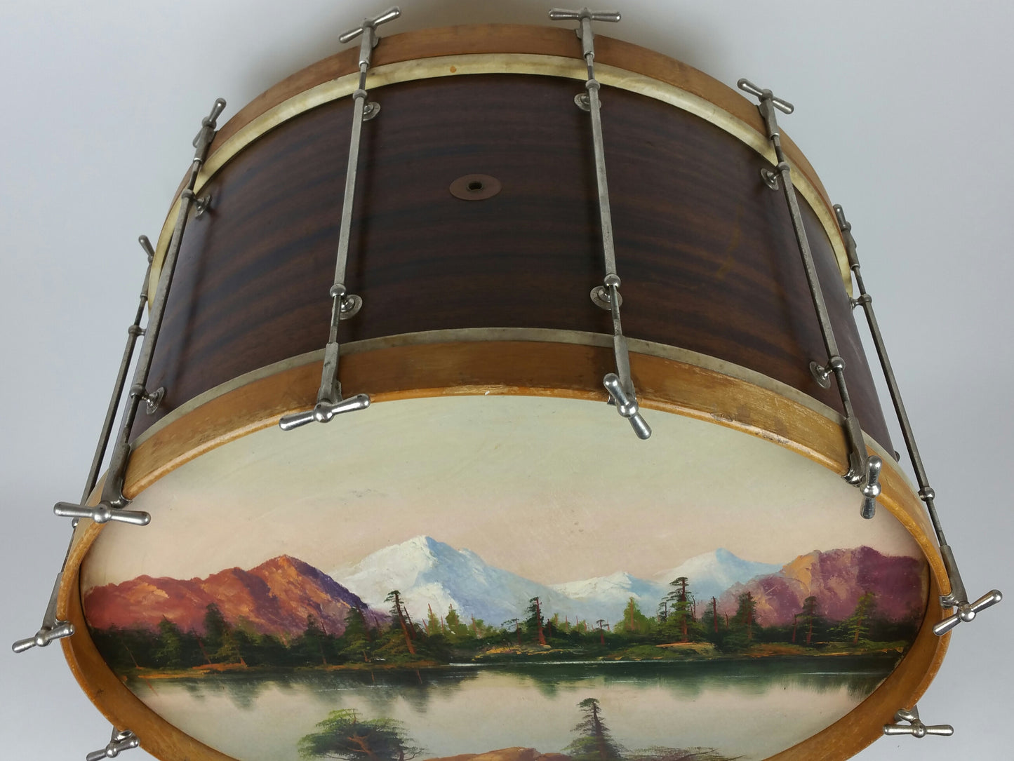 Ludwig 1928 Vintage 14" x 28" painted-scene Bass Drum