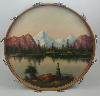 Ludwig 1928 Vintage 14" x 28" painted-scene Bass Drum