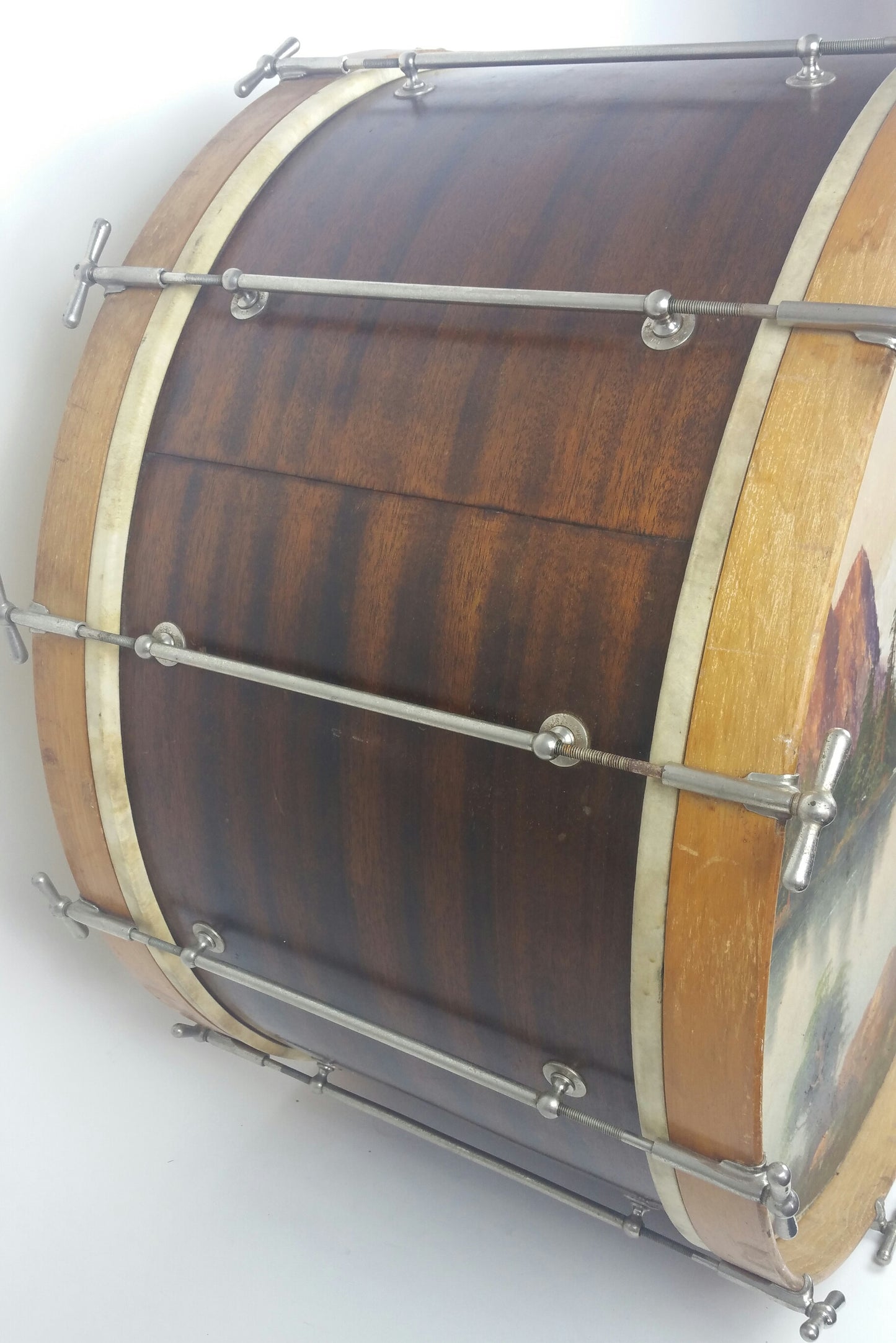 Ludwig 1928 Vintage 14" x 28" painted-scene Bass Drum