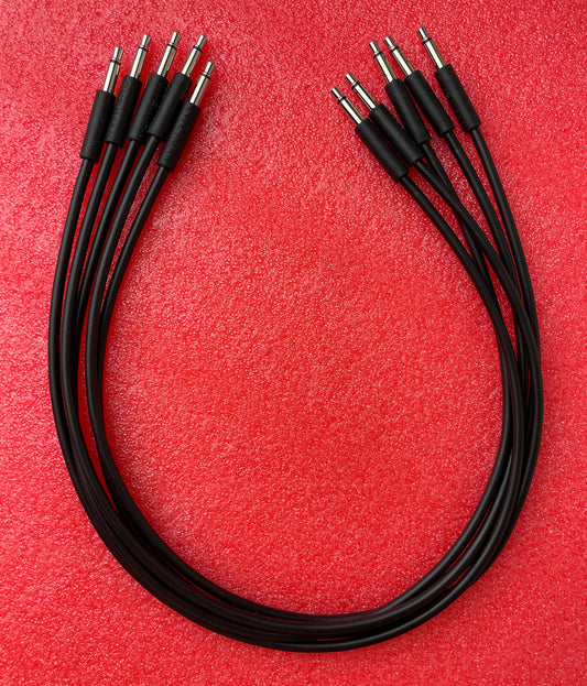 Cwejman (quantity of 5) ultra-supple 14-inch 3.5MM patch cables, black